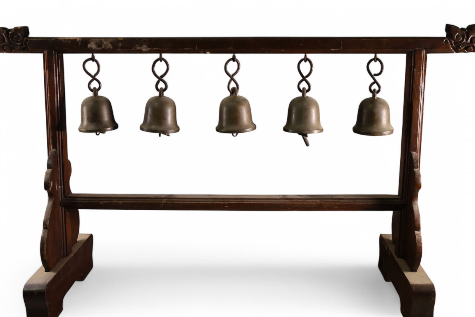 HU-CHIN CHINESE BELL SET IN WOODEN STAND (1 of 4)