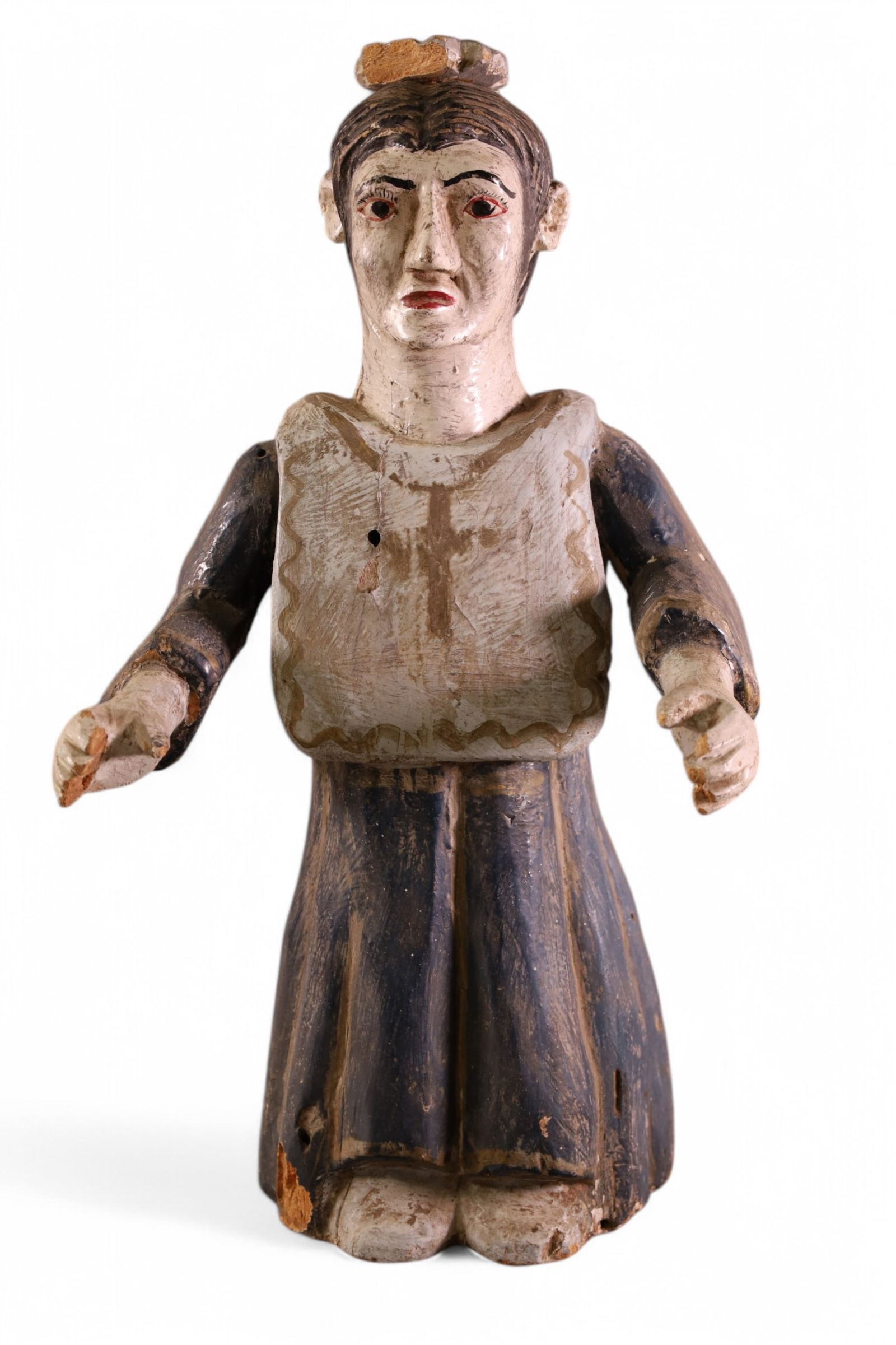 LARGE FOLK ART SANTO FIGURE (1 of 3)