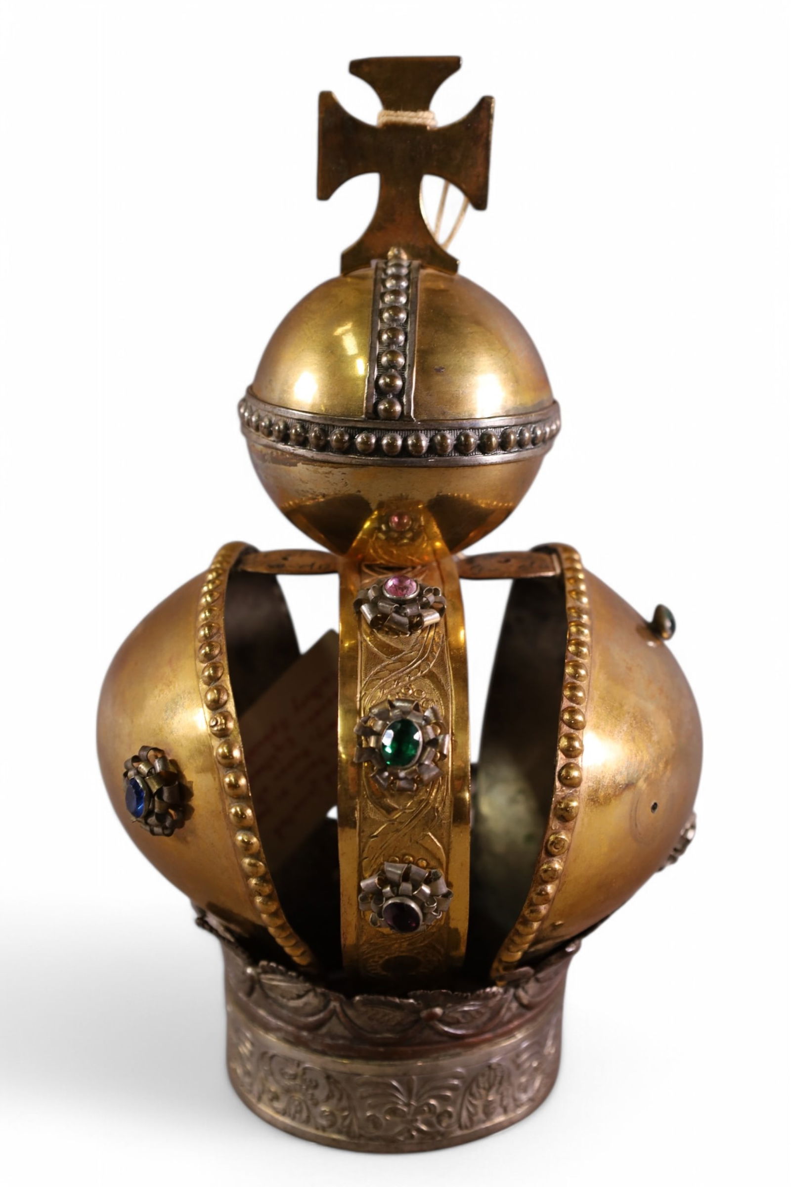 18TH CENTURY GILT AND JEWELED CROWN (1 of 5)