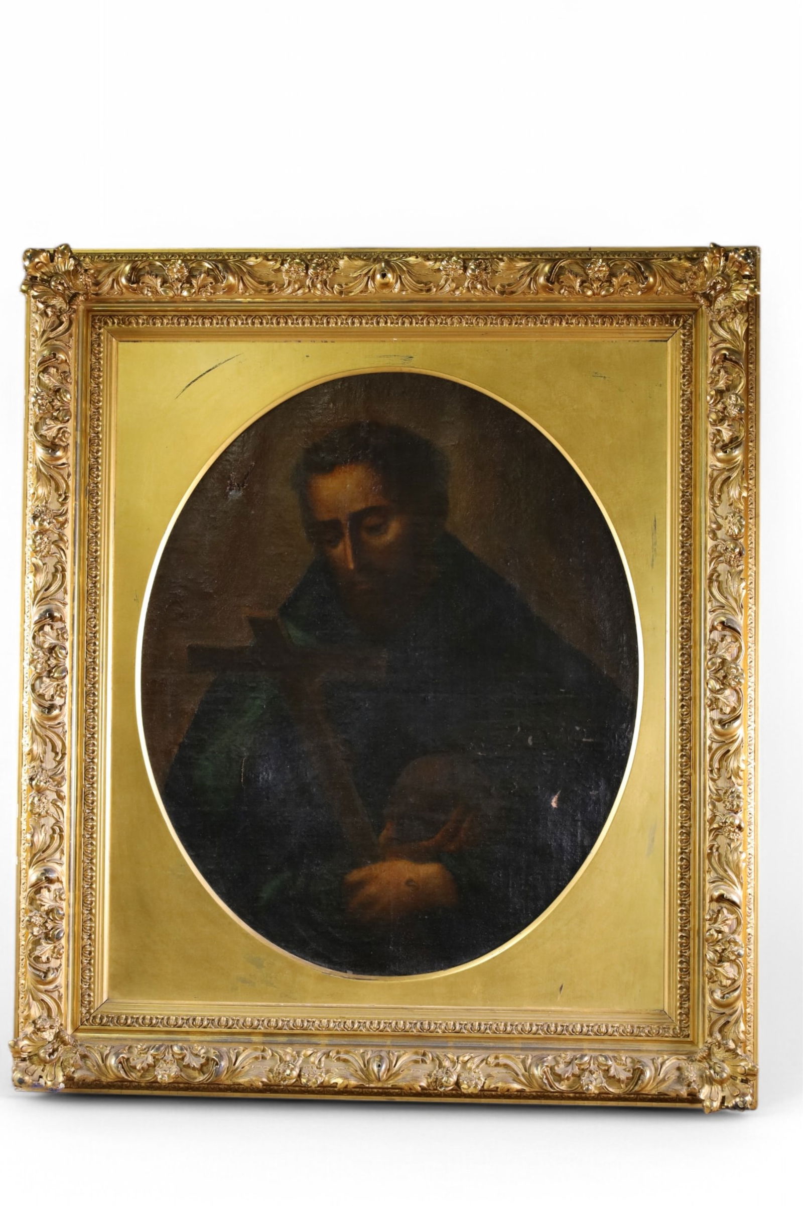 18TH CENTURY SAINT FRANCIS OF ASSISI OIL PAINTING (1 of 6)