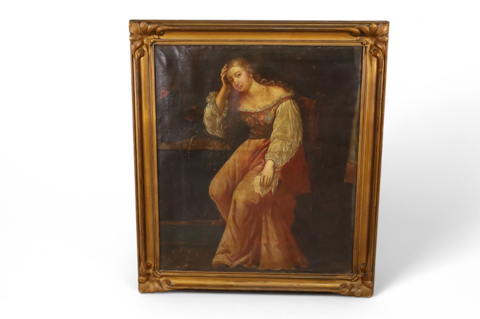 18TH CENTURY LARGE RELIGIOUS OIL PAINTING (1 of 4)