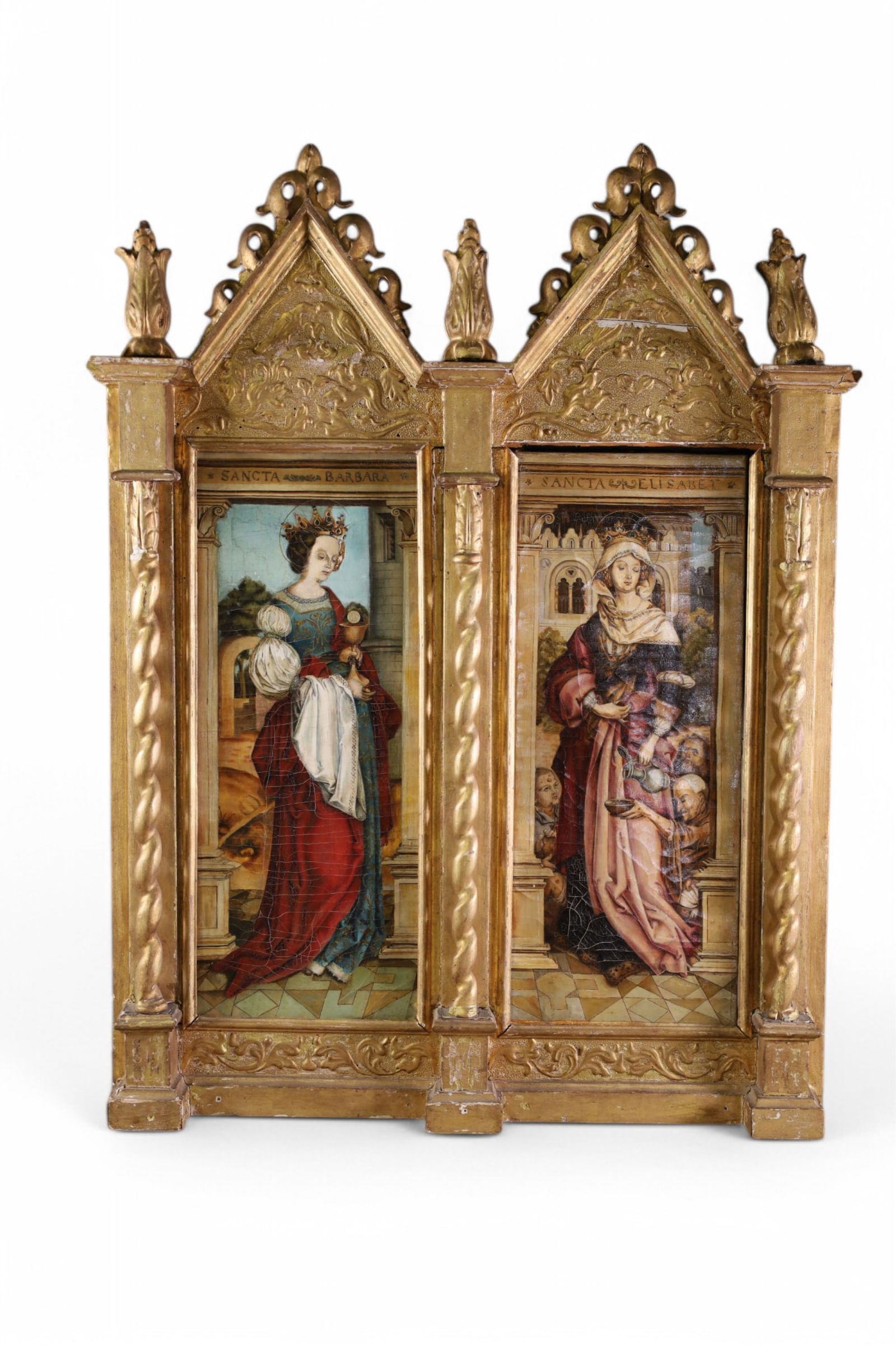 ANTIQUE RELIGIOUS DIPTYCH PAINTING (1 of 6)