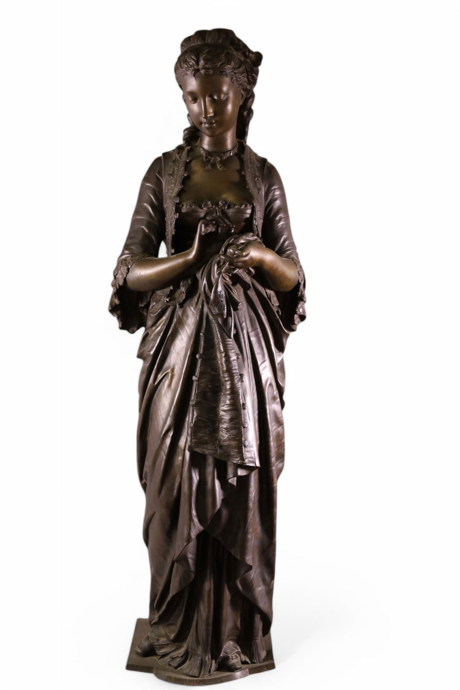 BRONZE LADY SCULPTURE (1 of 3)
