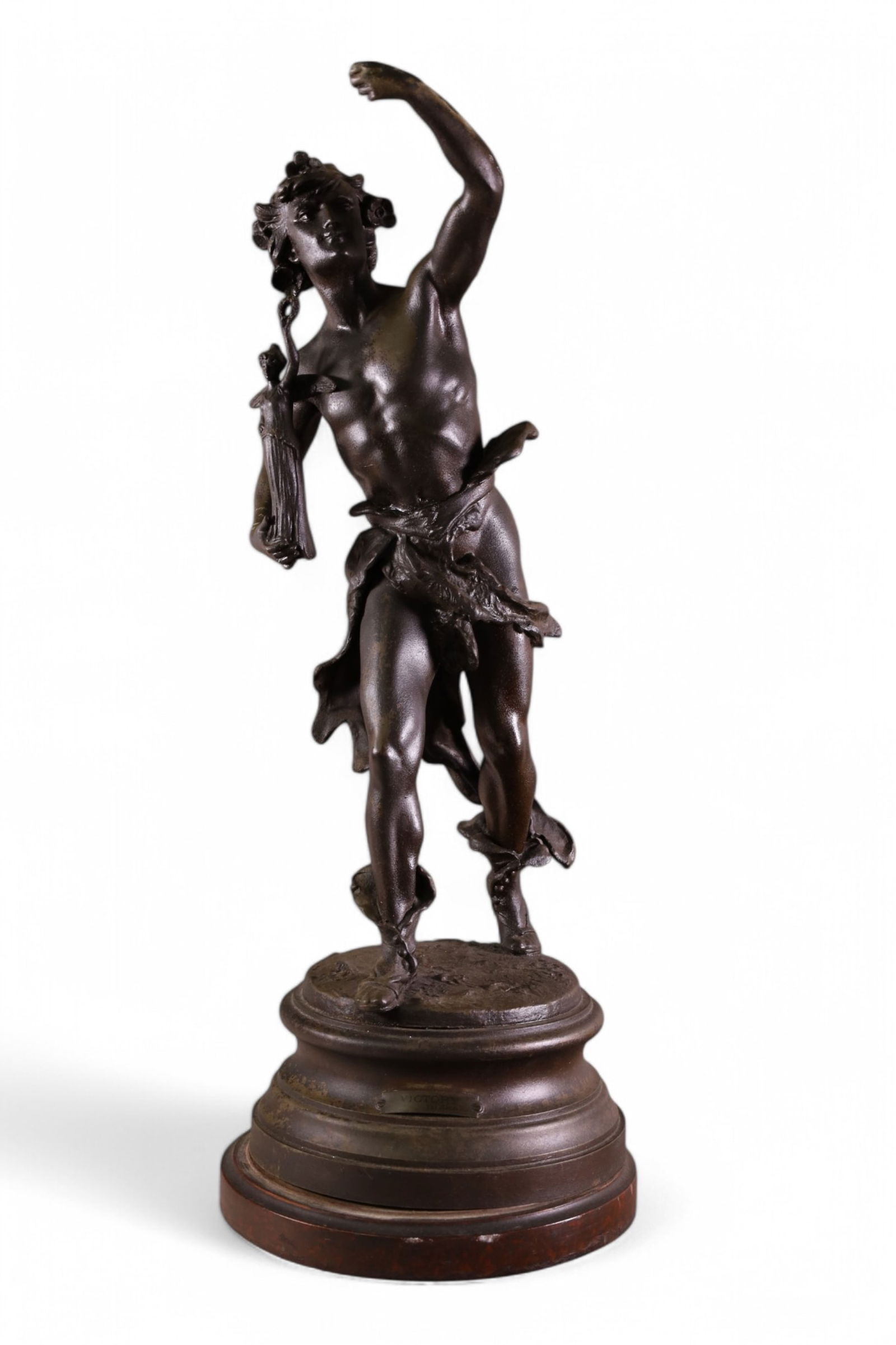 LARGE SPELTER FIGURE OF VICTORY (1 of 3)