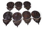7 CARVED REIGIOUS PLAQUES IN RELIEF