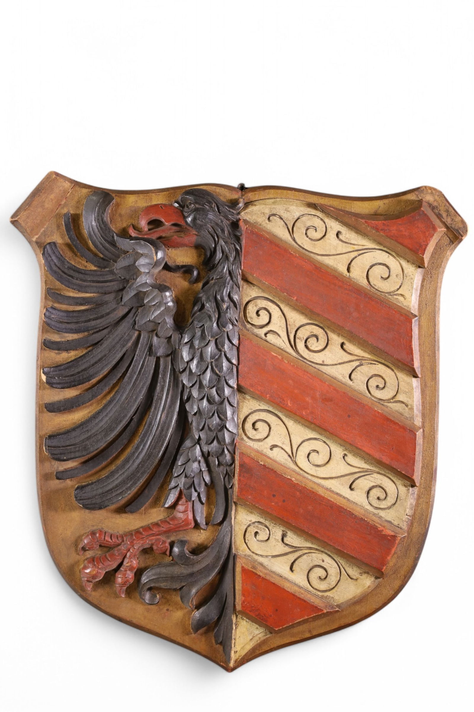 CARVED WOODEN SHIELD (1 of 3)