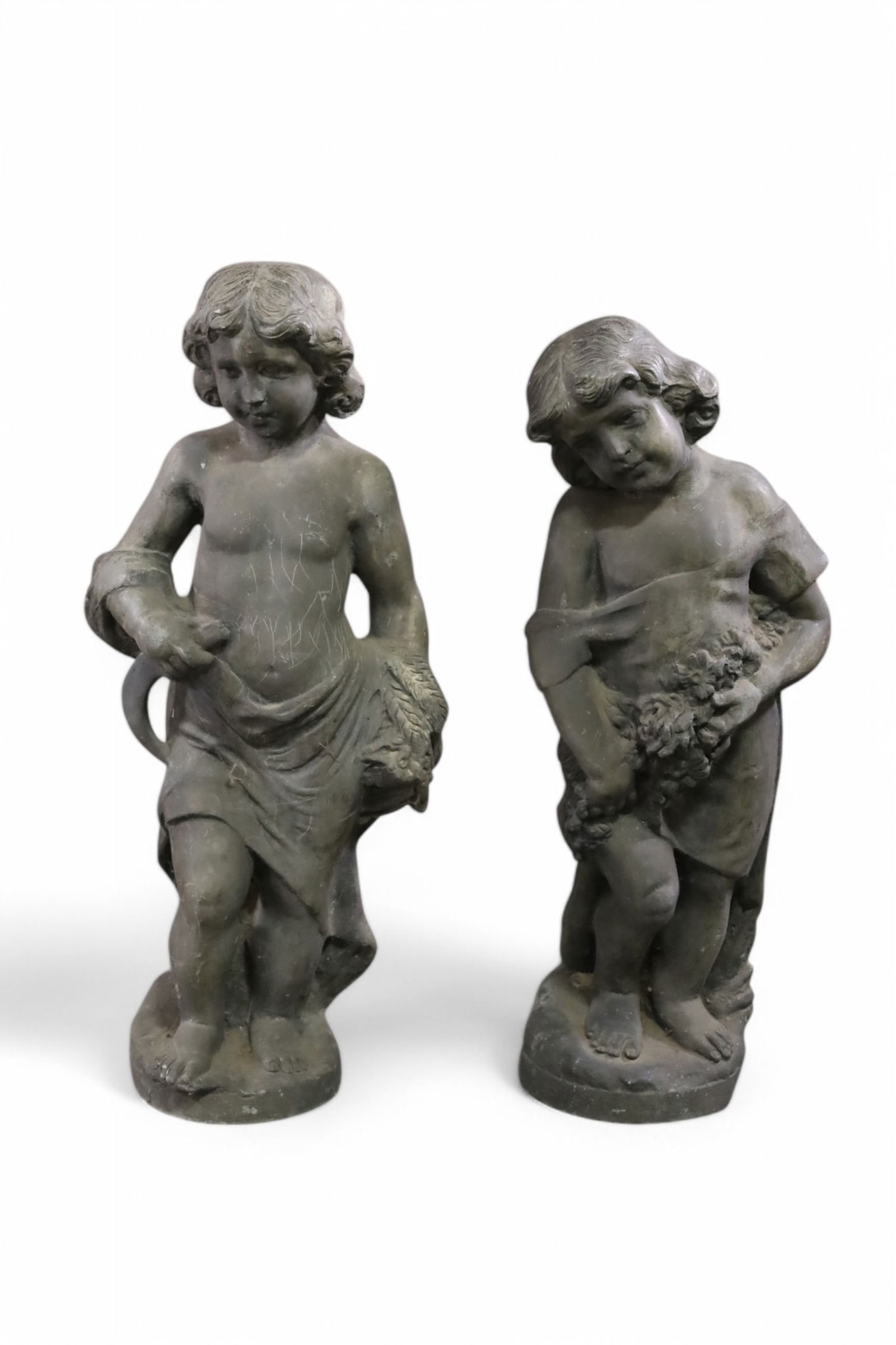 PAIR OF LEAD GARDEN STATUES (1 of 5)