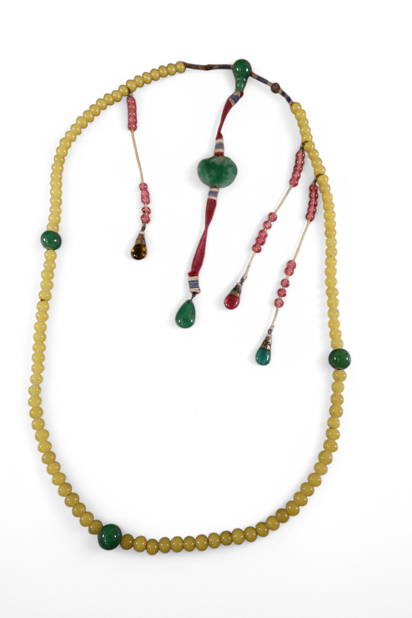 CHINESE IMPERIAL JADEITE ROSARY & PRAYER NECKLACE: CHINESE IMPERIAL PRAYER NECKLACE, JADEITE. 25" L.