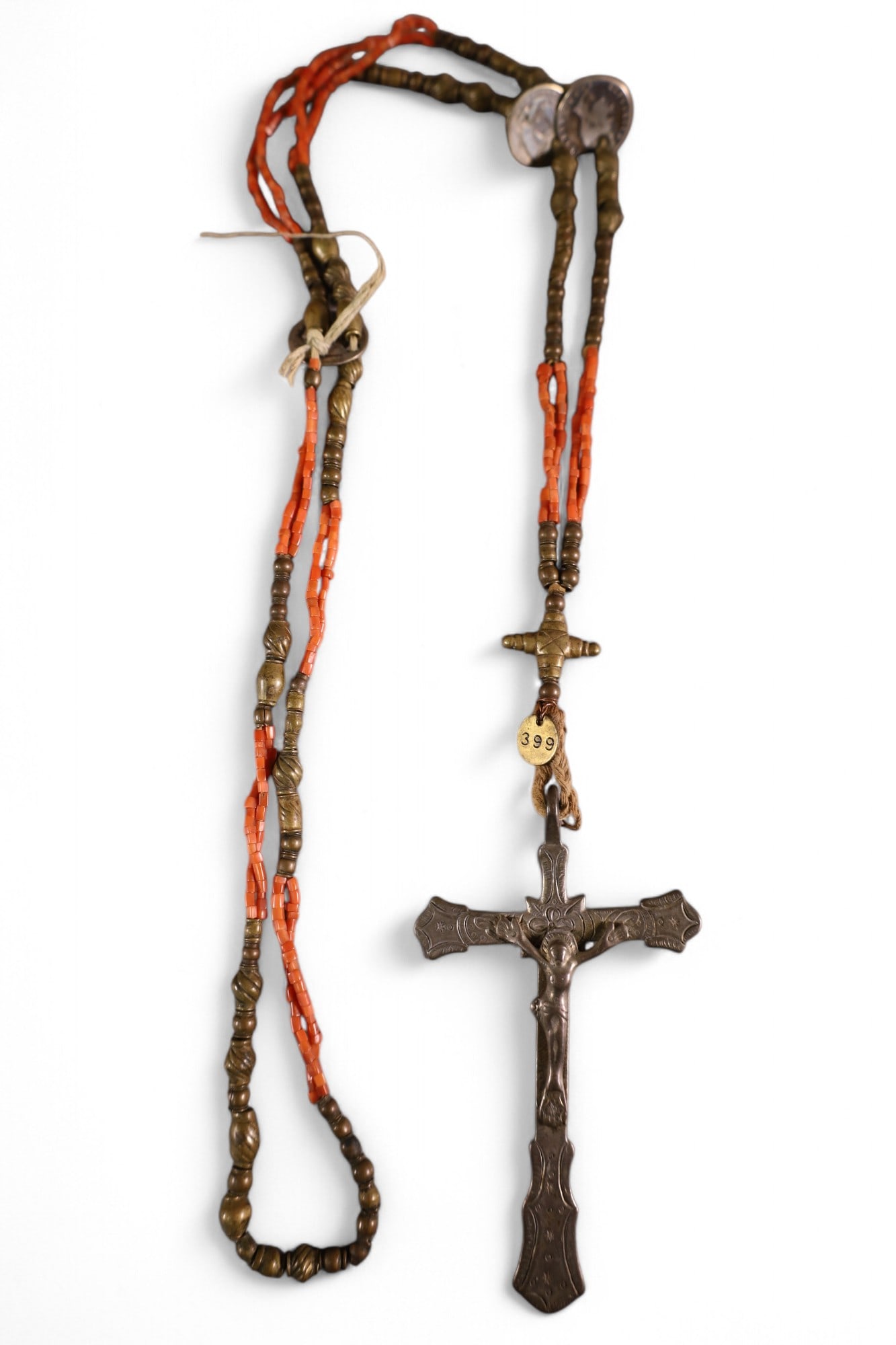 CORAL & BRASS ROSARY (1 of 6)