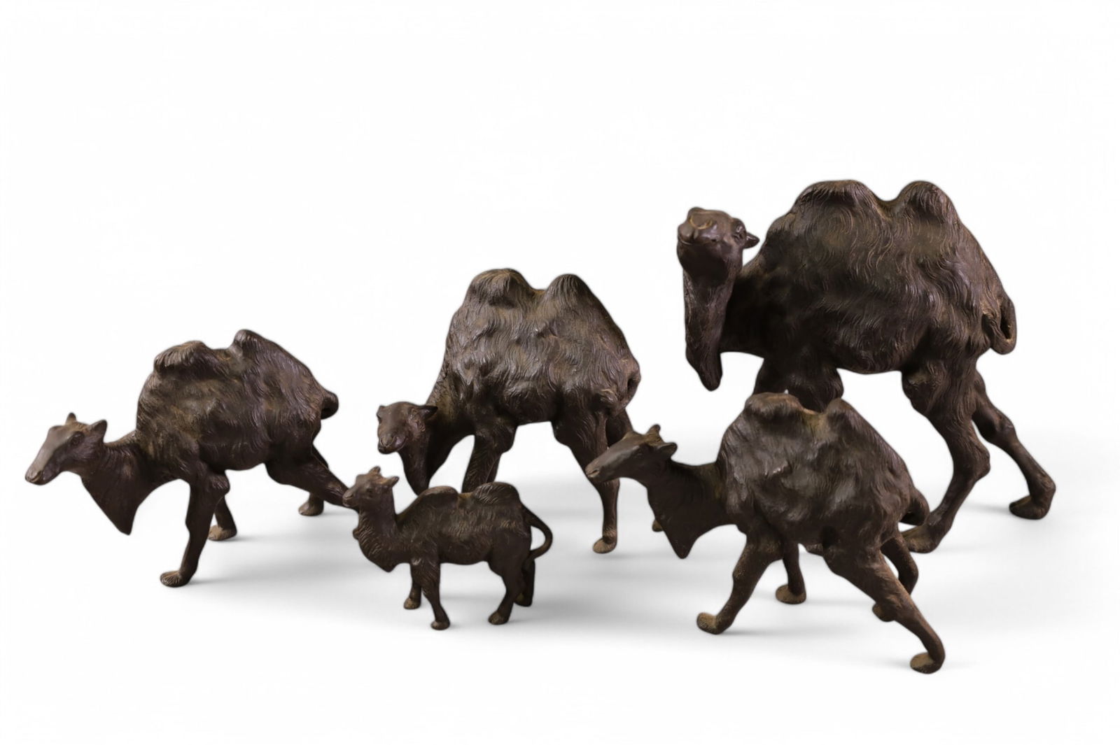 5 JAPANESE BRONZE CAMEL FIGURES (1 of 4)