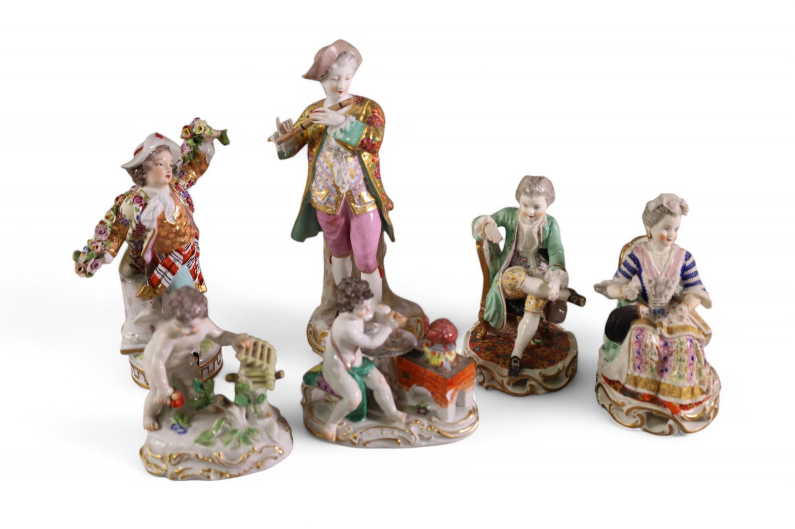 5 MEISSEN FIGURES (1 of 6)