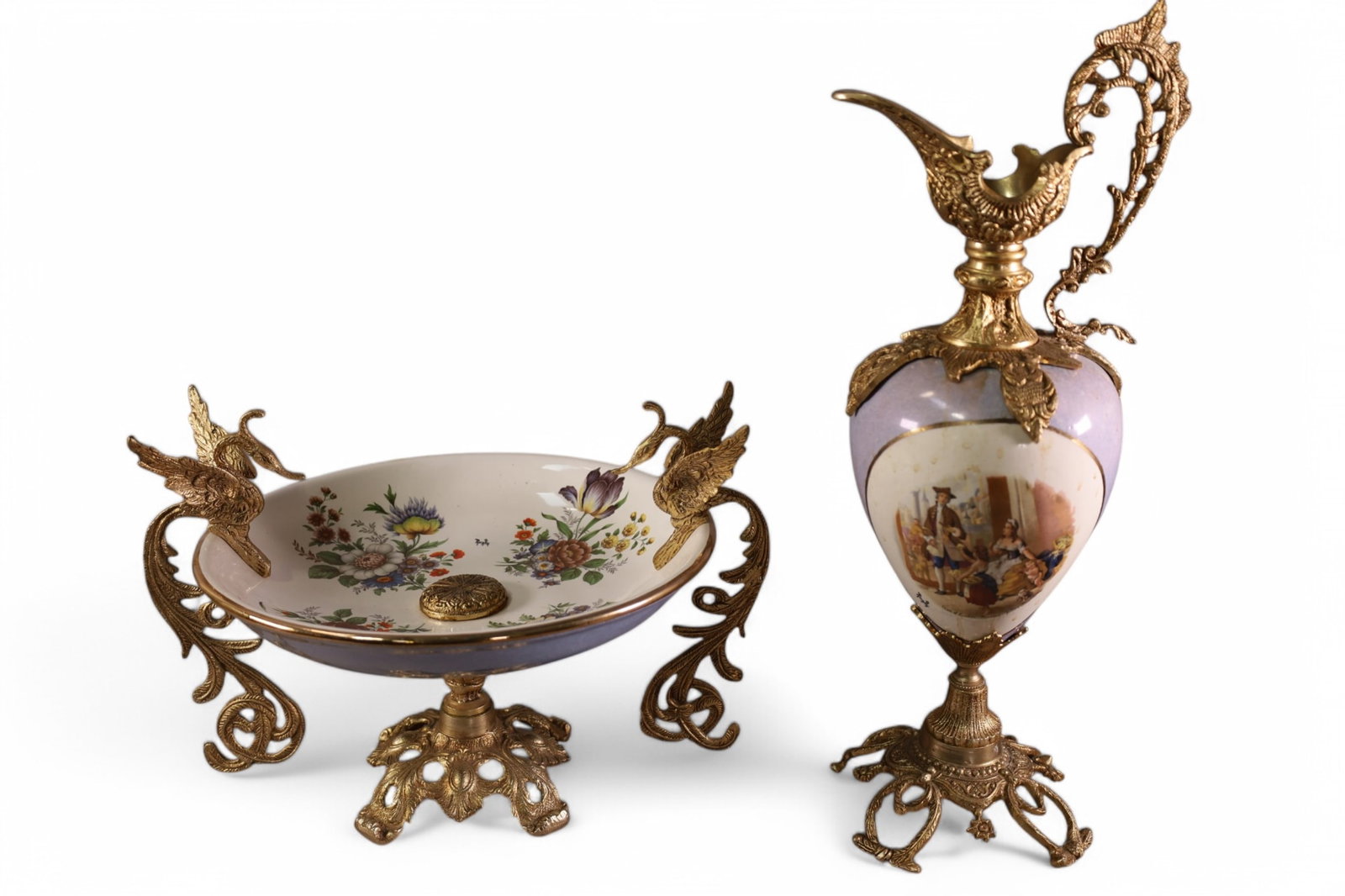 PORCELAIN CENTER DISH & EWER (1 of 8)