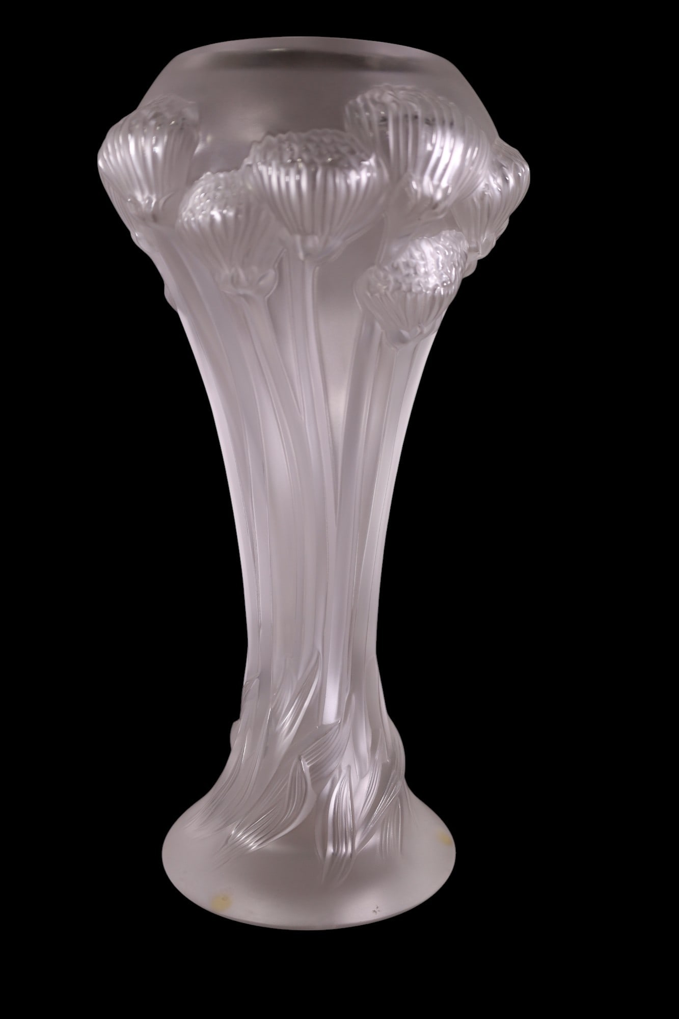 LALIQUE BUTTON ROSE VASE (1 of 3)