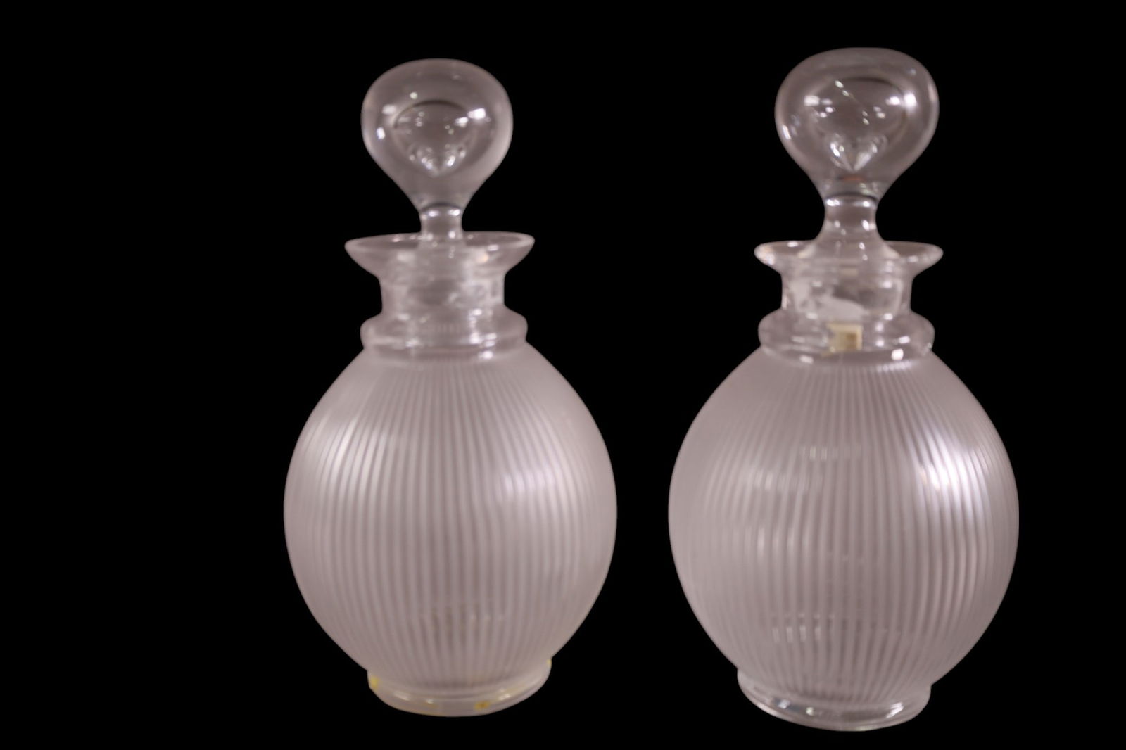 PAIR OF LALIQUE DECANTERS (1 of 3)