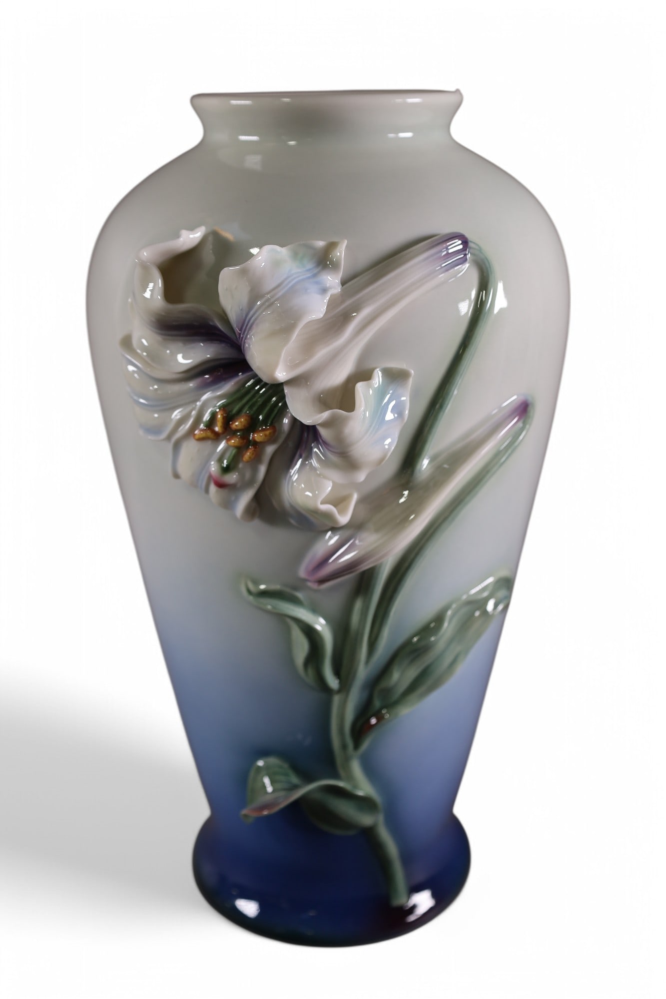 FRANZ BLUE LILLY VASE (1 of 2)