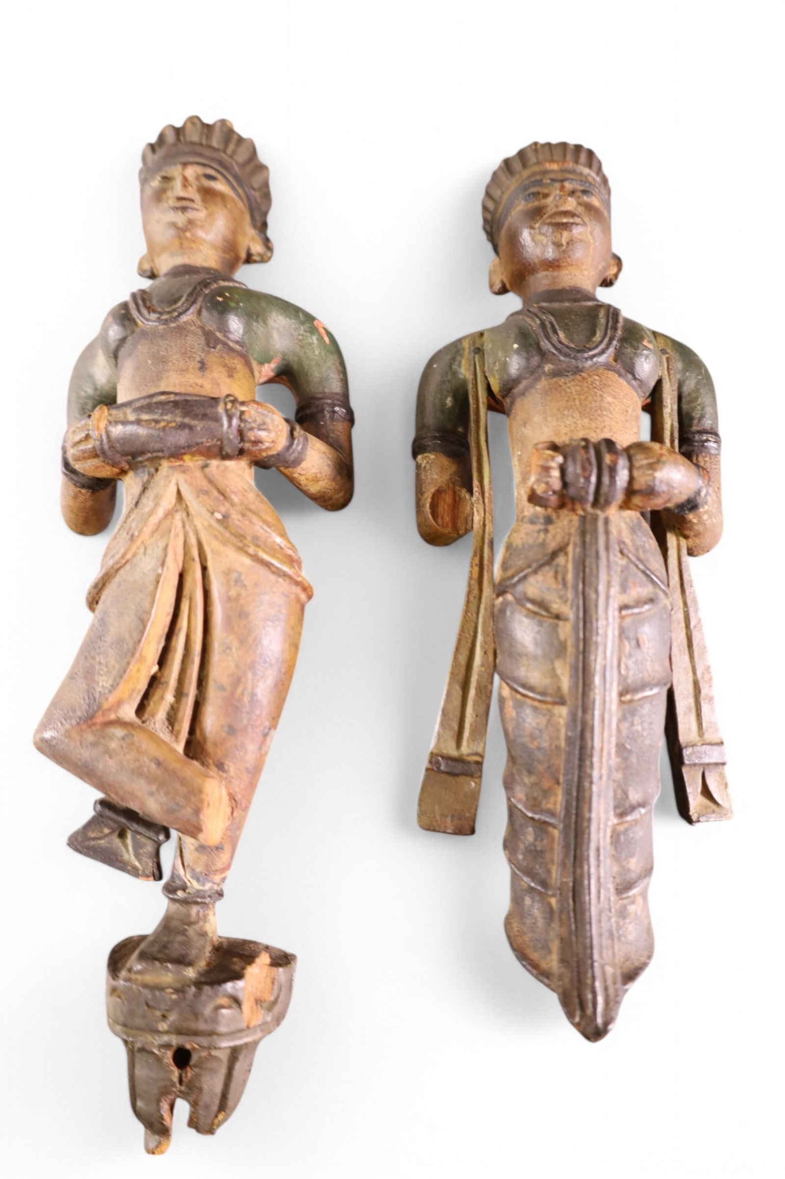2 CARVED WOOD THAI FIGURES (1 of 4)