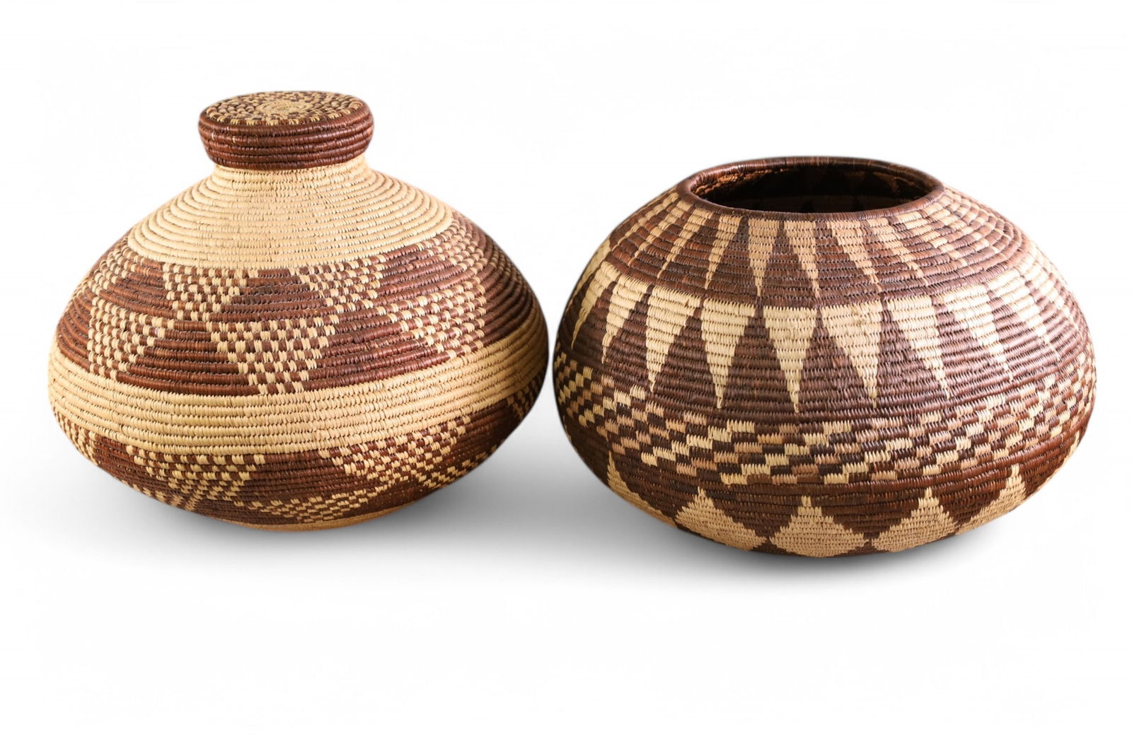 2 LARGE AFRICAN BASKETS (1 of 3)