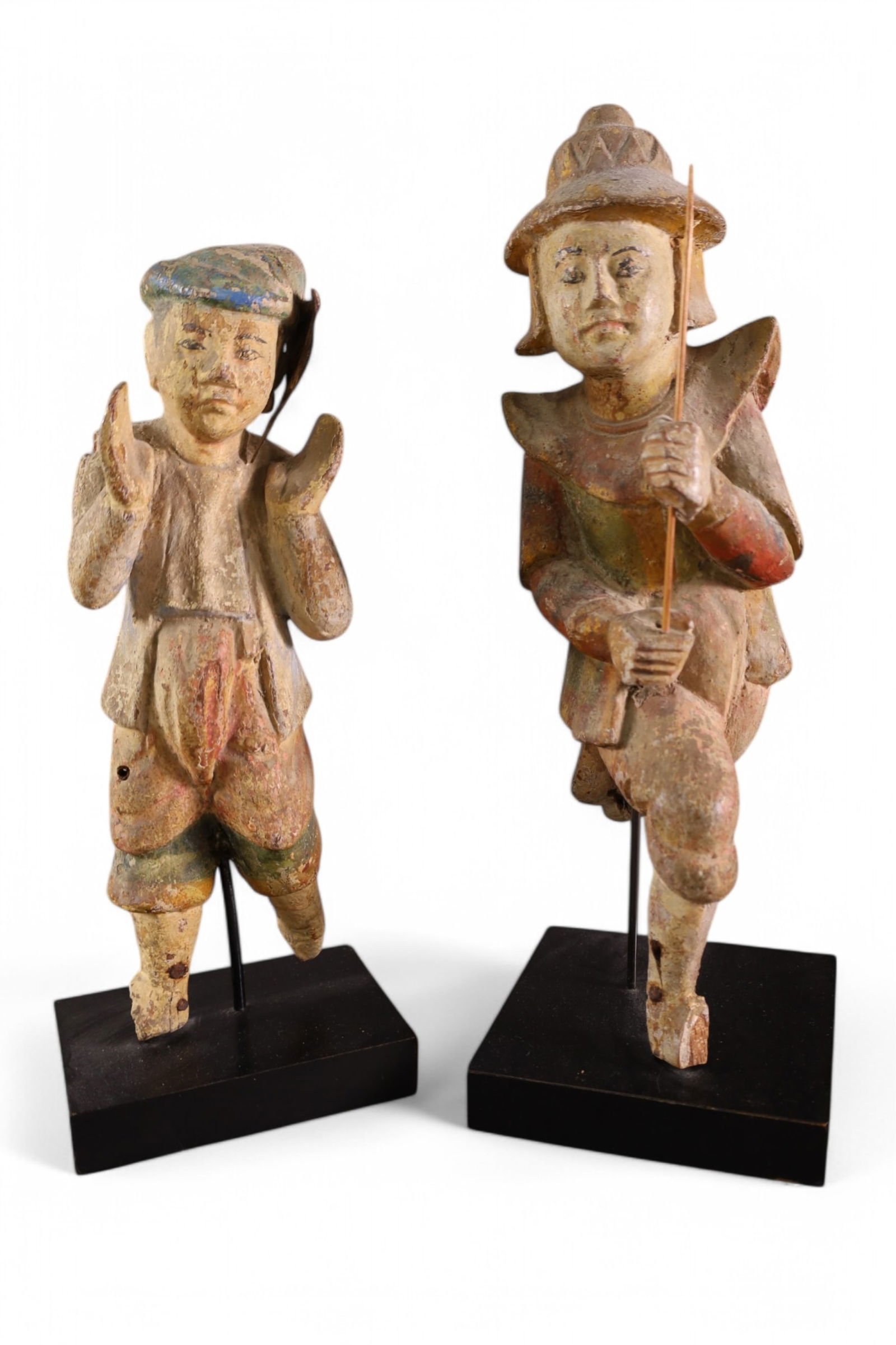 CARVED WOOD THAI FIGURES (1 of 3)