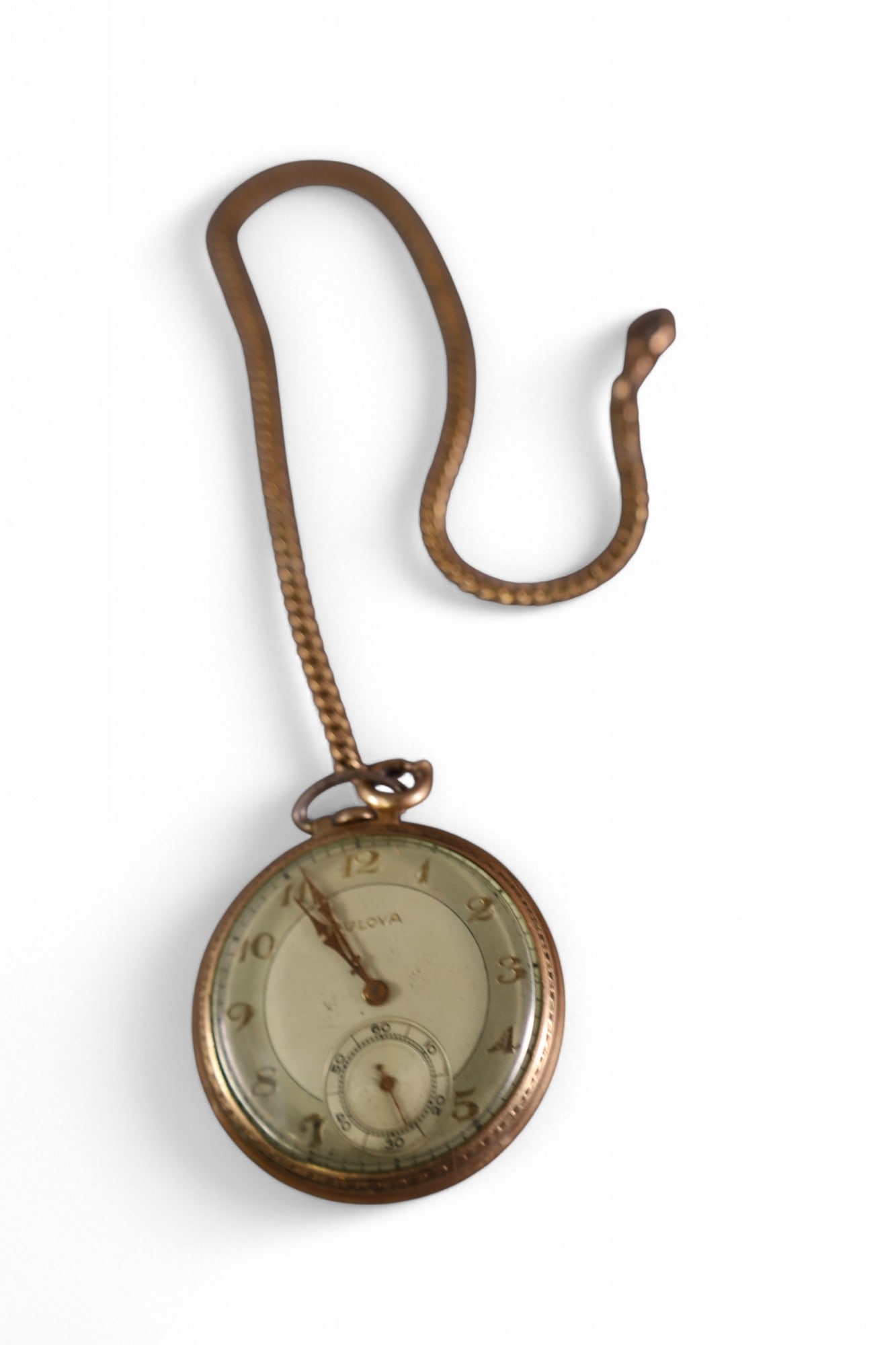 BULOVA POCKET WATCH: ON STAND, BULOVA POCKET WATCH, 17 JEWEL, GOLD FILLED, ALL CLOCKS ARE SOLD AS IS WE DO NOT GUARANTEE WORKING ORDER