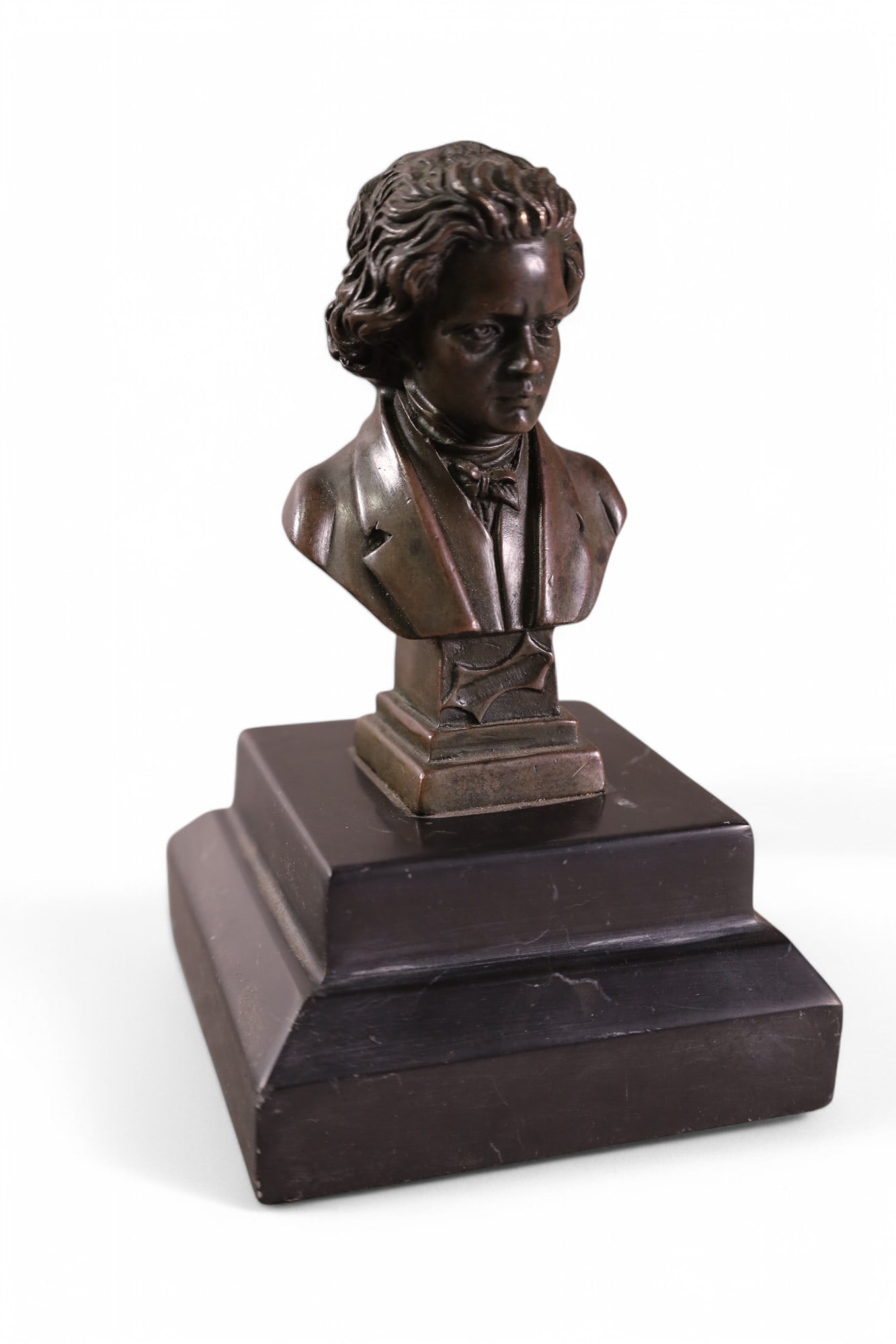 SMALL BRONZE BUST OF BEETHOVEN (1 of 3)