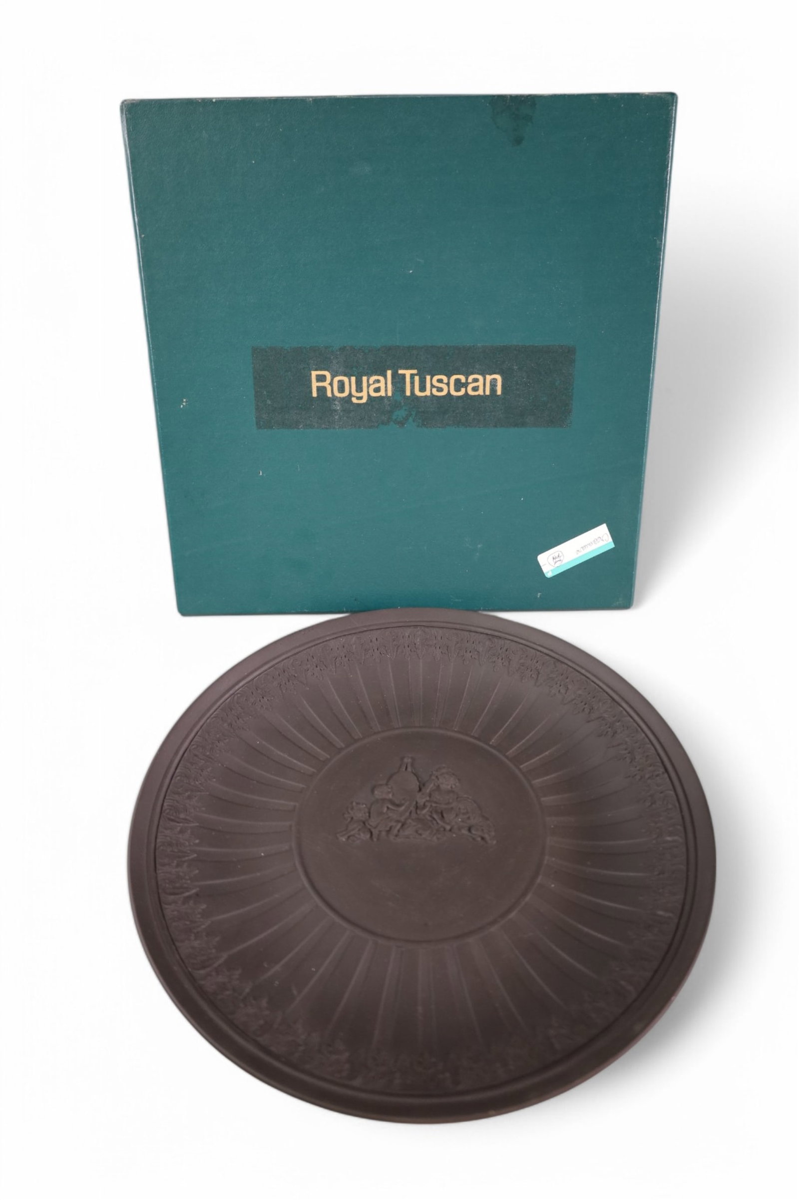 WEDGWOOD BASALT PLATE: WEDGWOOD BASALT PLATE OF THE INFANT ACADEMY. WITH BOX.