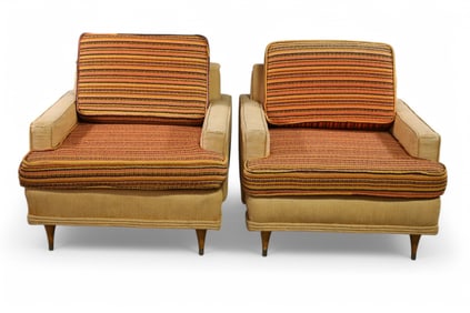 PAIR OF MID CENTURY MODERN LOUNGE CHAIRS