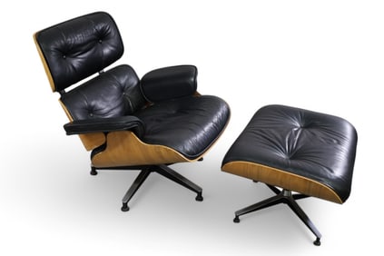MID CENTURY MODERN LOUNGE CHAIR & OTTOMAN