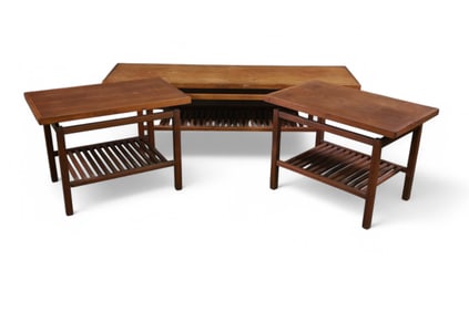 3 PIECE MID CENTURY MODERN TABLE SET