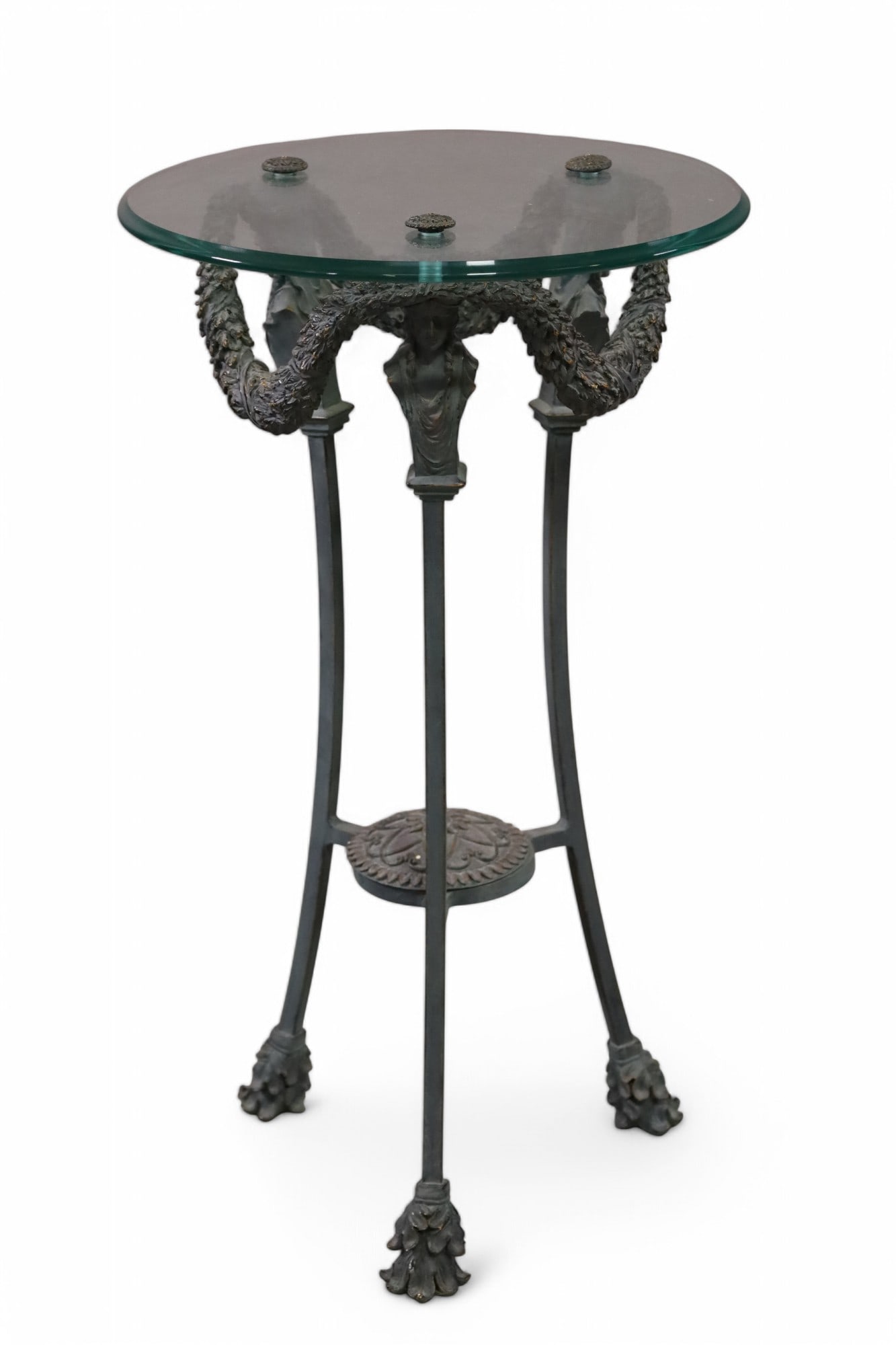 GLASS TOP SIDE TABLE (1 of 3)