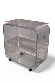 LUCITE TEA CART