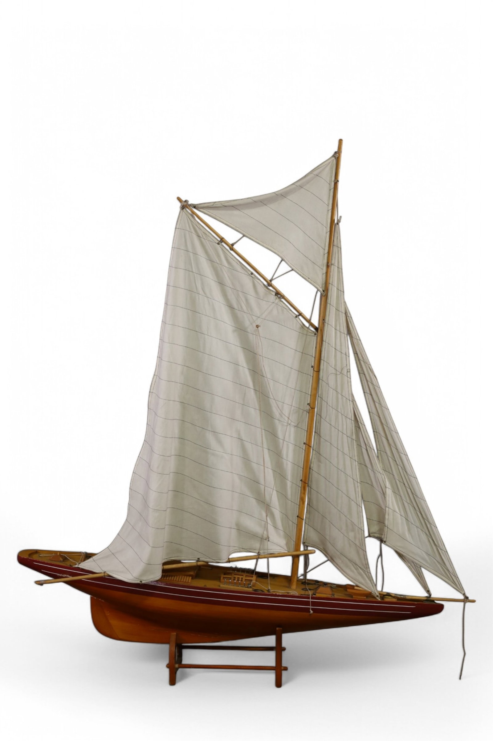LARGE SAILSHIP MODEL: LARGE SAILSHIP MODEL, SOME BROKEN PARTS. 50" W x 60" H. THIS ITEM EXCEEDS SIZE LIMITATIONS FOR IN HOUSE SHIPPING, MUST BE PICKED UP IN HOUSE OR SHIPPED VIA A 3RD PARTY SHIPPER.