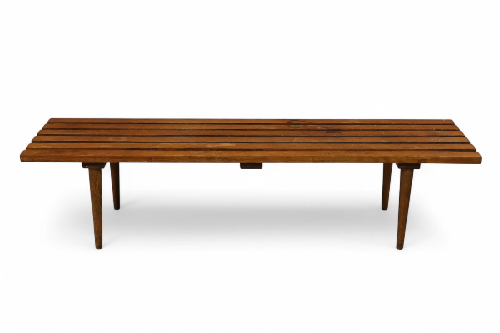 MID CENTURY MODERN SLAT BENCH (1 of 3)