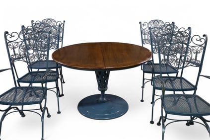 RUSSELL WOODARD TABLE & 6 CHAIRS