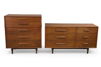 2 PIECE MID CENTURY MODERN BEDROOM SET