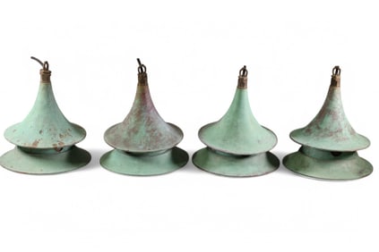 4 BIRDHOUSE PENDANT LIGHTS