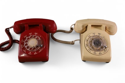 2 VINTAGE COLORED TELEPHONES