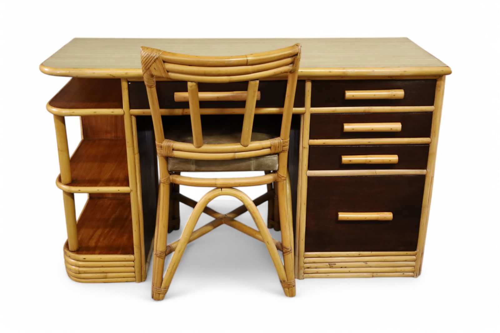 RATTAN DESK & CHAIR (1 of 3)
