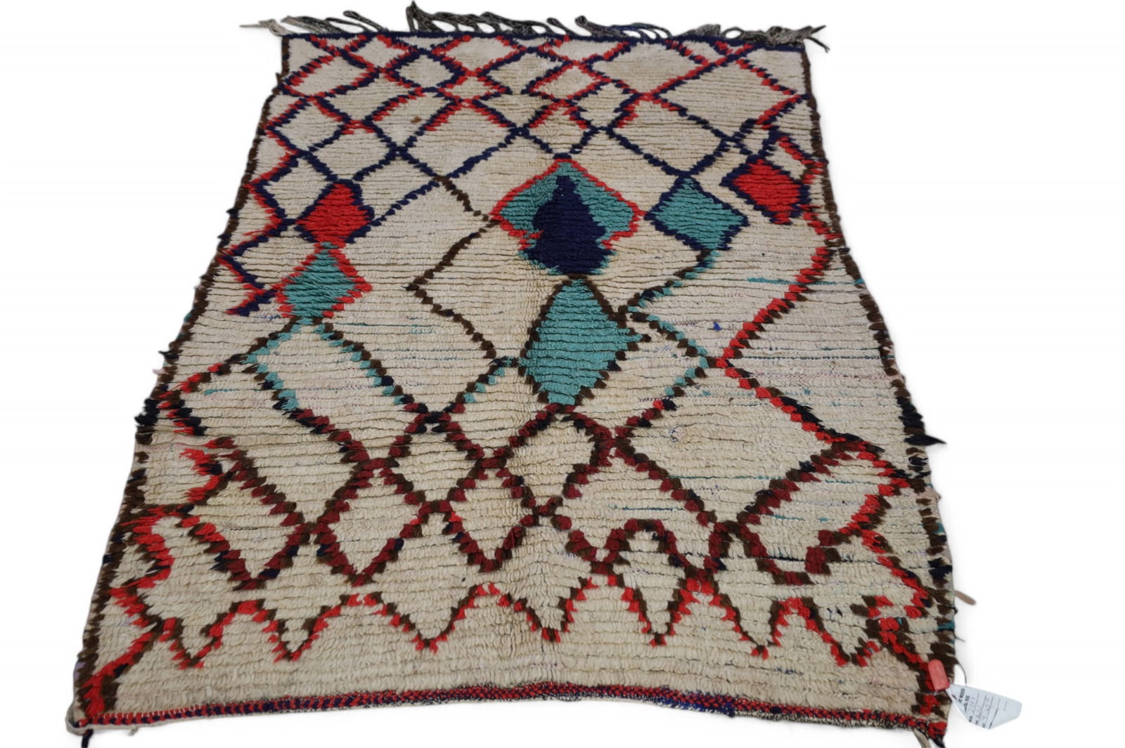 APPROX 4' x 5' 10" HANDMADE WOOL RUG (1 of 3)