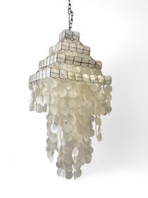 CAPIZ SHELL HANGING LIGHT