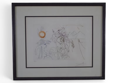 SALVADOR DALI COLORED ETCHING