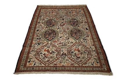 APPROX 4' 3" x 6' 4" HANDMADE KILIM RUG