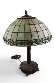 CONTEMPORARY SLAG GLASS TABLE LAMP