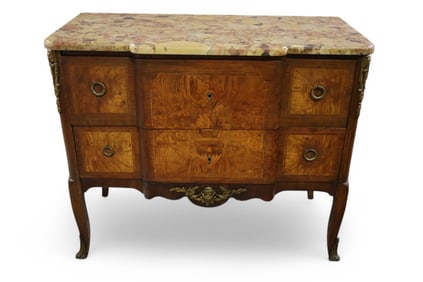 MARBLE TOP FRENCH CHEST