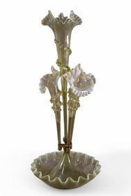 VICTORIAN URANIUM GLASS EPERGNE