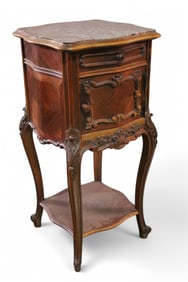 FRENCH MARBLE TOP NIGHTSTAND