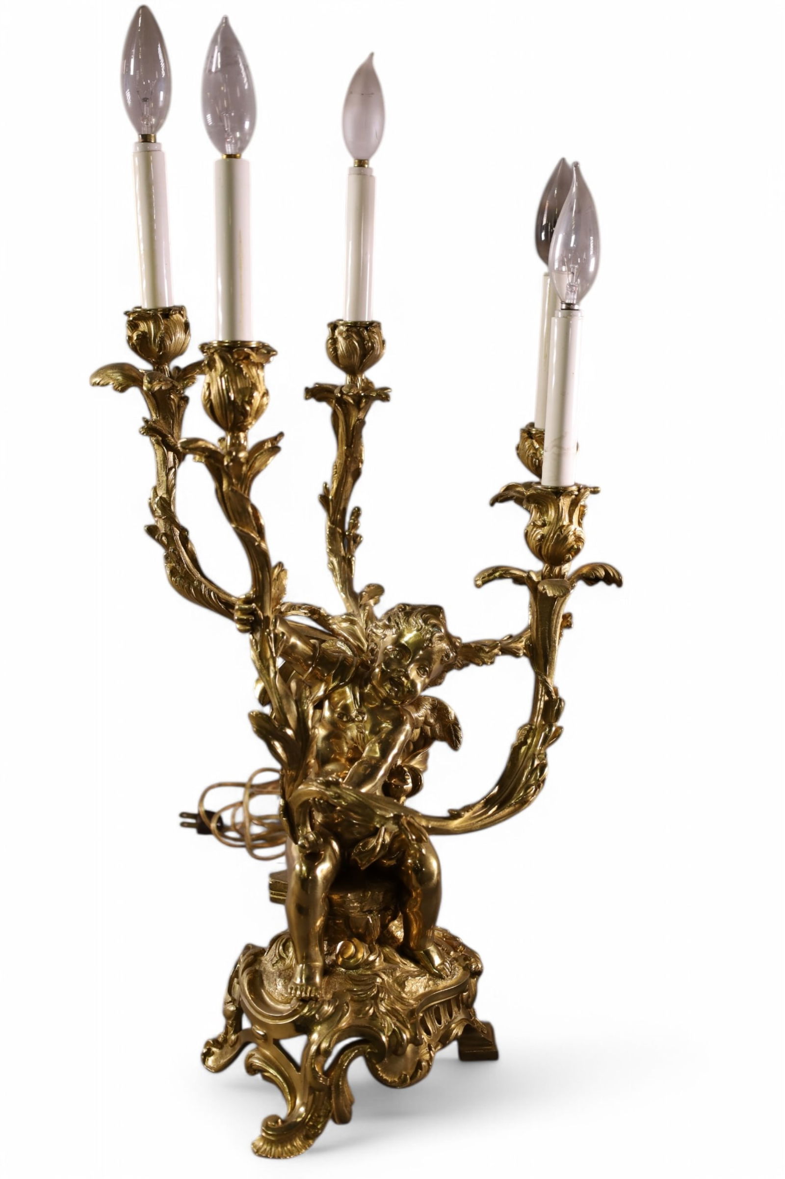 BRONZE CANDLE LAMP (1 of 3)