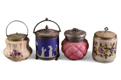 4 BISCUIT JARS