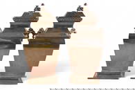 PAIR OF LARGE ITALIAN STERLING VASES