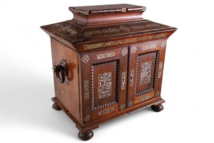 19TH CENTURY INLAID SEWING BOX