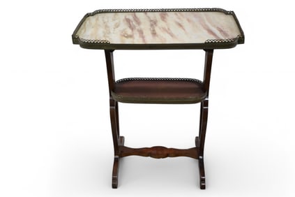 FRENCH MARBLE TOP SIDE TABLE